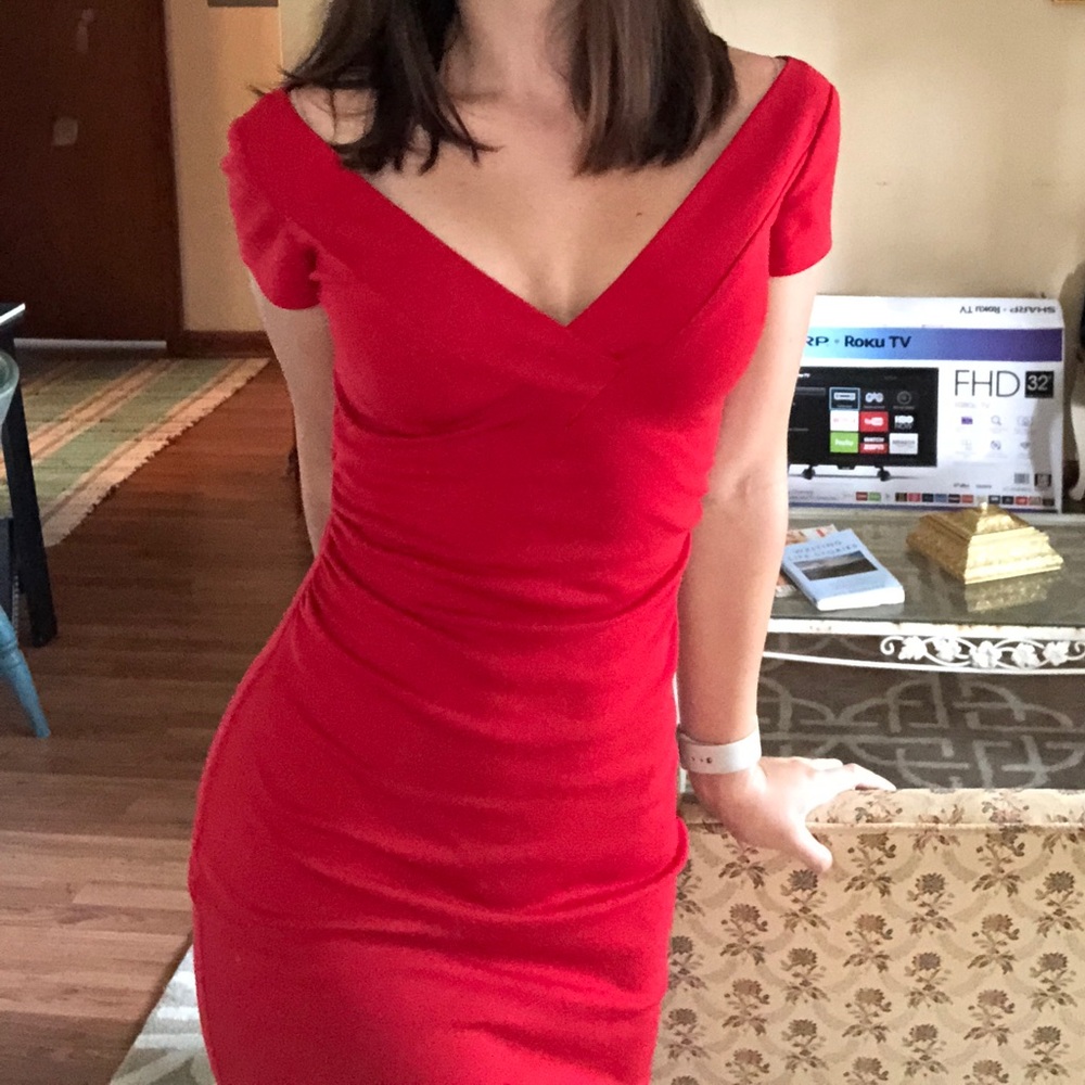 Red Diane Von Furstenburg Dress